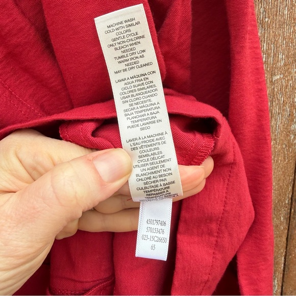 Chico's Women’s Red Lightweight Full Zip Fitted Blazer Jacket Size 1 Medium - Picture 8 of 11